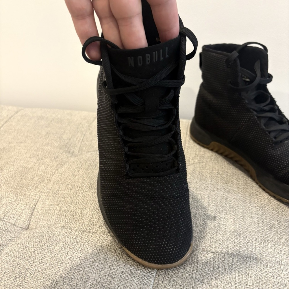 Nobull Outwork Edge Unisex M6.5/W8 Training Shoes Black Mesh High Top Sneakers - Picture 8 of 10